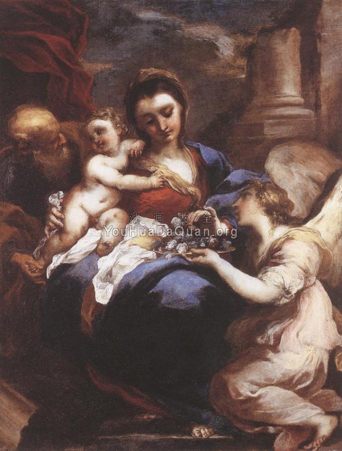 Holy Family with an Angel - 瓦莱里奥·卡斯特罗